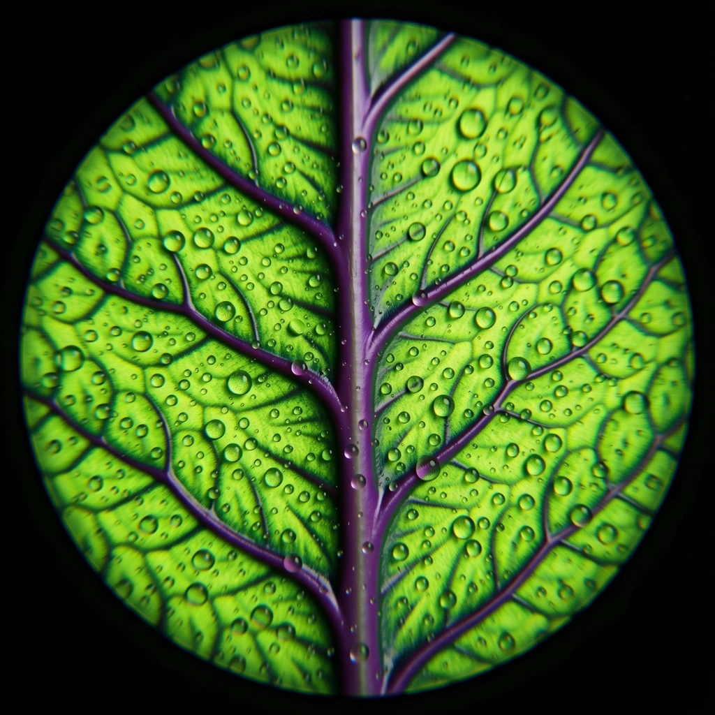 Detail of organic texture under scientific observation
